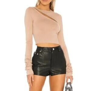 h:ours x REVOLVE Jaclyn Crop Sweater Natural XS NWT